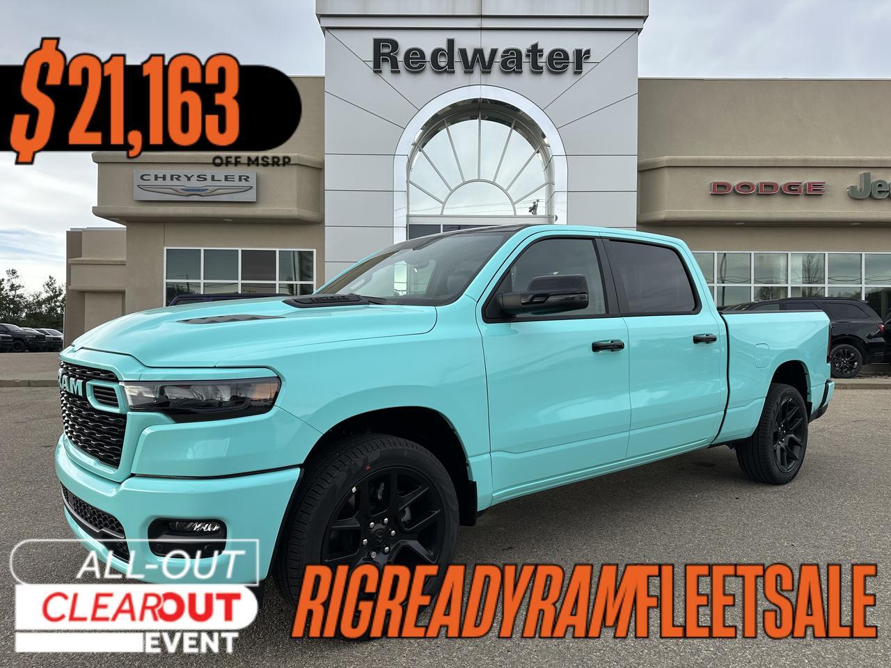 2026 Ram 1500 Sport Crew Cab 4x4 | TOOTH PASTE | Custom Wrap | Pano Sunroof | Heated & Vented Seats | NAV