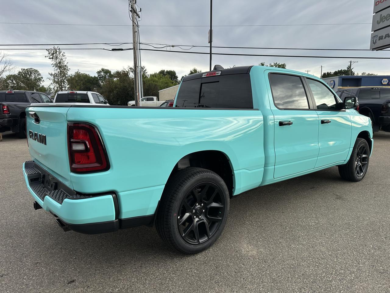 2026 Ram 1500 Sport Crew Cab 4x4 | TOOTH PASTE | Custom Wrap | Pano Sunroof | Heated & Vented Seats | NAV Redwater AB