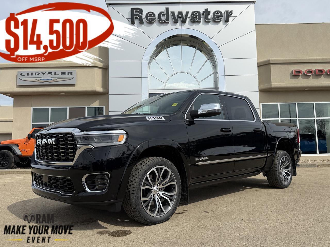 2026 Ram 1500 Tungsten 4x4 | Diamond Black | Hurricane HO I6 | 22IN Wheels | 23-Speaker Klipsch Audio