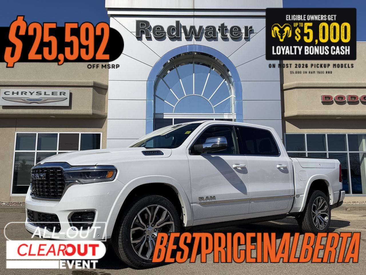 2026 Ram 1500 Tungsten Crew Cab 4x4 | 3L Hurricane | 22IN Wheels | Klipsch Audio | Massaging Leather | Sunroof