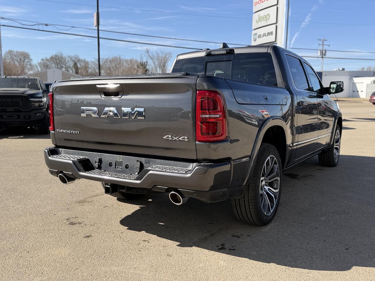 2026 Ram 1500 Tungsten Crew Cab 4x4 | 3L Hurricane | Massaging Leather | Dual Sunroof | Power Boards | 22IN Wheels Redwater AB