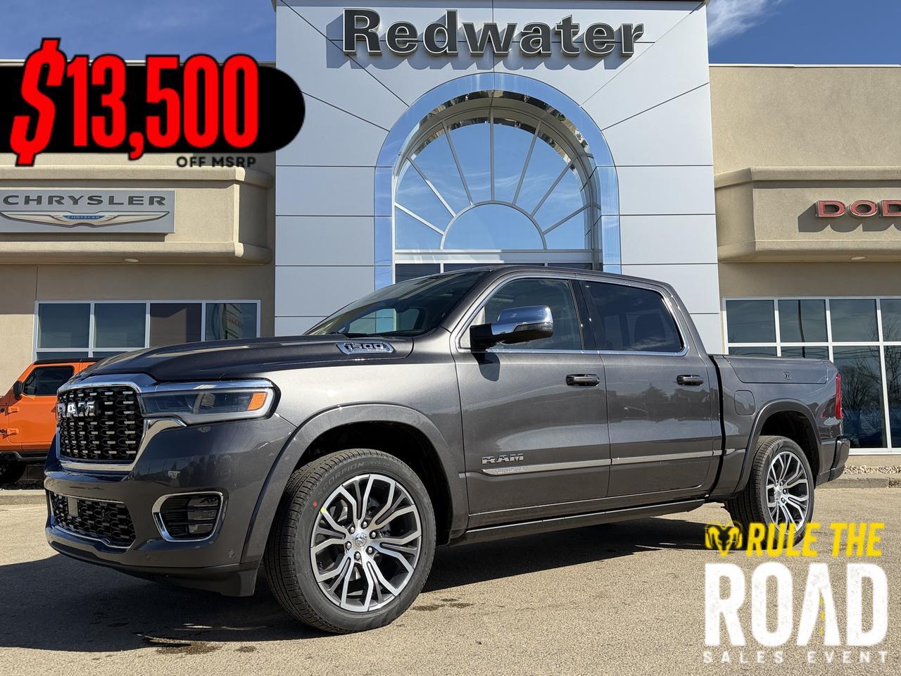 2026 Ram 1500 Tungsten Crew Cab 4x4 | 3L Hurricane | Massaging Leather | Dual Sunroof | Power Boards | 22IN Wheels