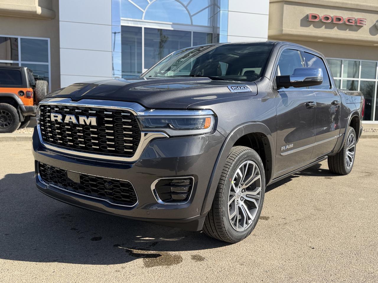 2026 Ram 1500 Tungsten Crew Cab 4x4 | 3L Hurricane | Massaging Leather | Dual Sunroof | Power Boards | 22IN Wheels Redwater AB
