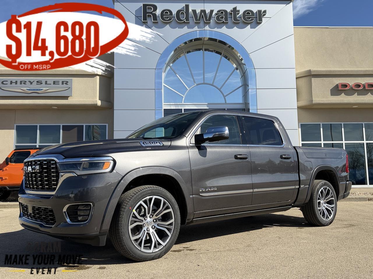 2026 Ram 1500 Tungsten Crew Cab 4x4 | 3L Hurricane | Massaging Leather | Dual Sunroof | Power Boards | 22IN Wheels