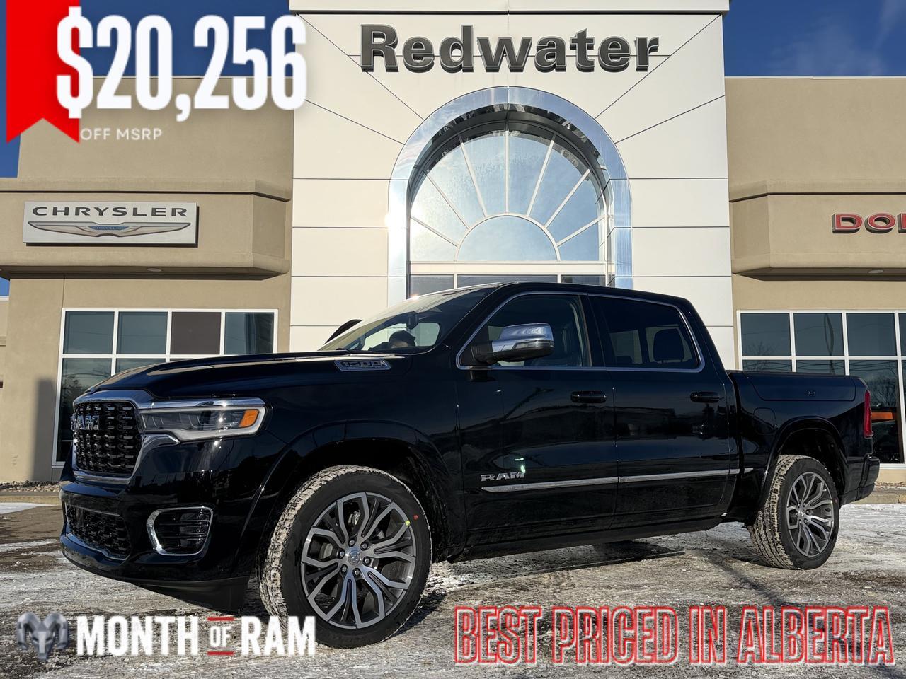 2026 Ram 1500 Tungsten Crew Cab 4x4 | 3L Hurricane | Premium Leather | Dual Pane Sunroof | NAV | 22IN Wheels
