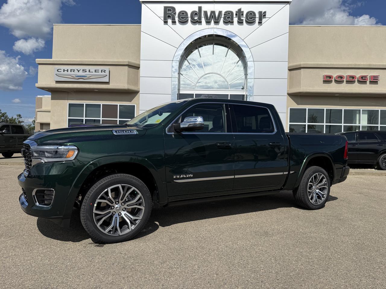 2026 Ram 1500 Tungsten Crew Cab 4x4 | 3L Twin Turbo | Serrano Green | Black Leather | Massaging Seats | Sunroof
