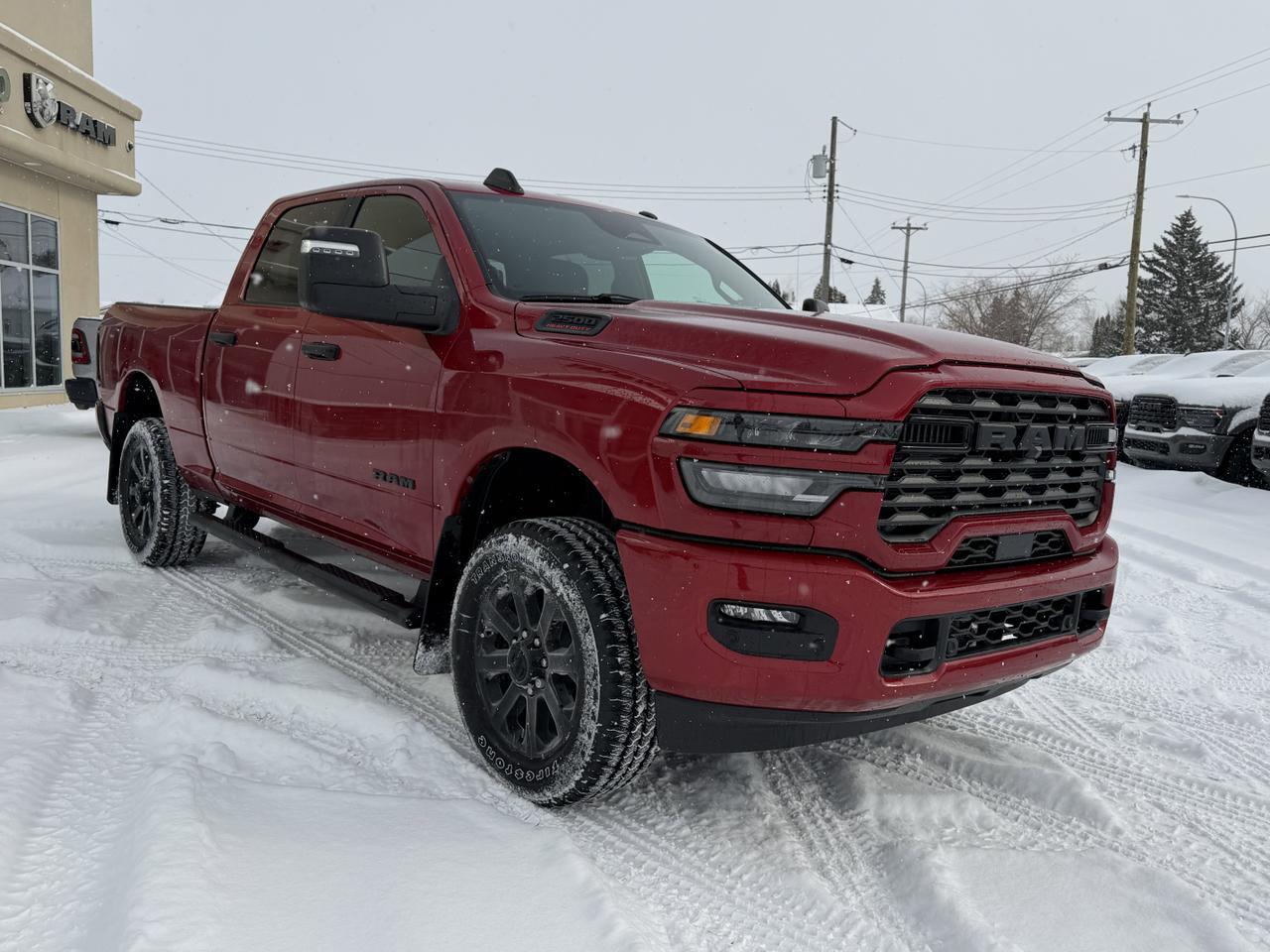 2026 Ram 2500 Big Horn Night Edition Crew Cab 4x4 | NAV | 12IN Display | 20IN Wheels | Remote Start | Molten Red Redwater AB