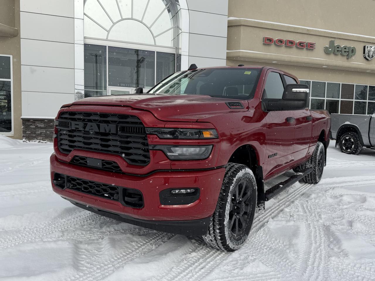 2026 Ram 2500 Big Horn Night Edition Crew Cab 4x4 | NAV | 12IN Display | 20IN Wheels | Remote Start | Molten Red Redwater AB