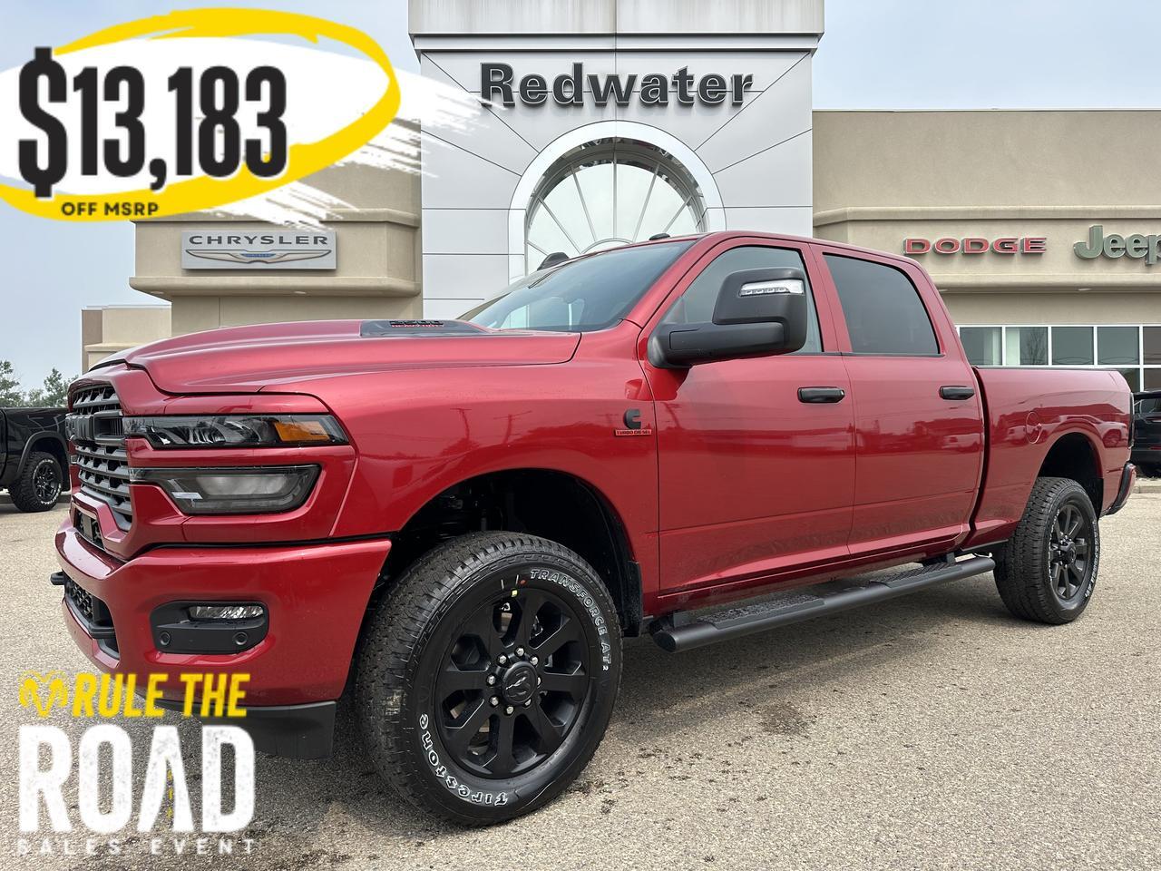 2026 Ram 2500 Black Express Crew Cab 4x4 | Black Wheels | Backup Camera | HD Cummins Turbo Diesel | Touchscreen