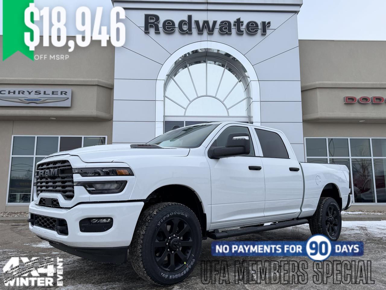 2026 Ram 2500 Black Express Crew Cab 4x4 | HEMI V8 | NAV | Backup Camera | Towing | Cloth Seats