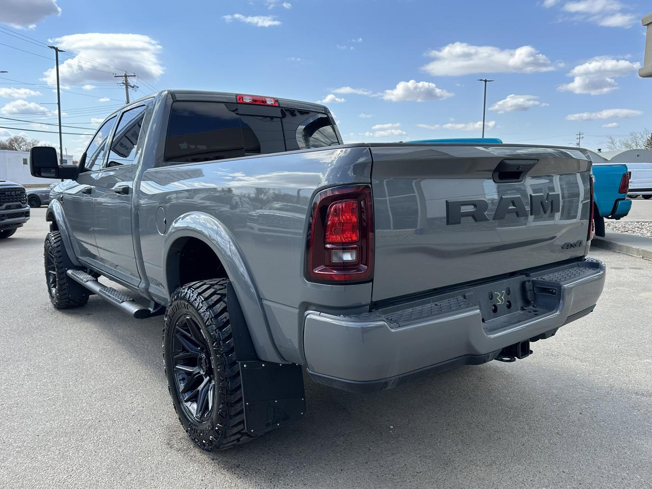 2026 Ram 2500 Black Express Crew Cab 4x4 | Rig Ready Ram | Level Kit | Fuel Wheels | Flares & Flaps | Side Steps Redwater AB