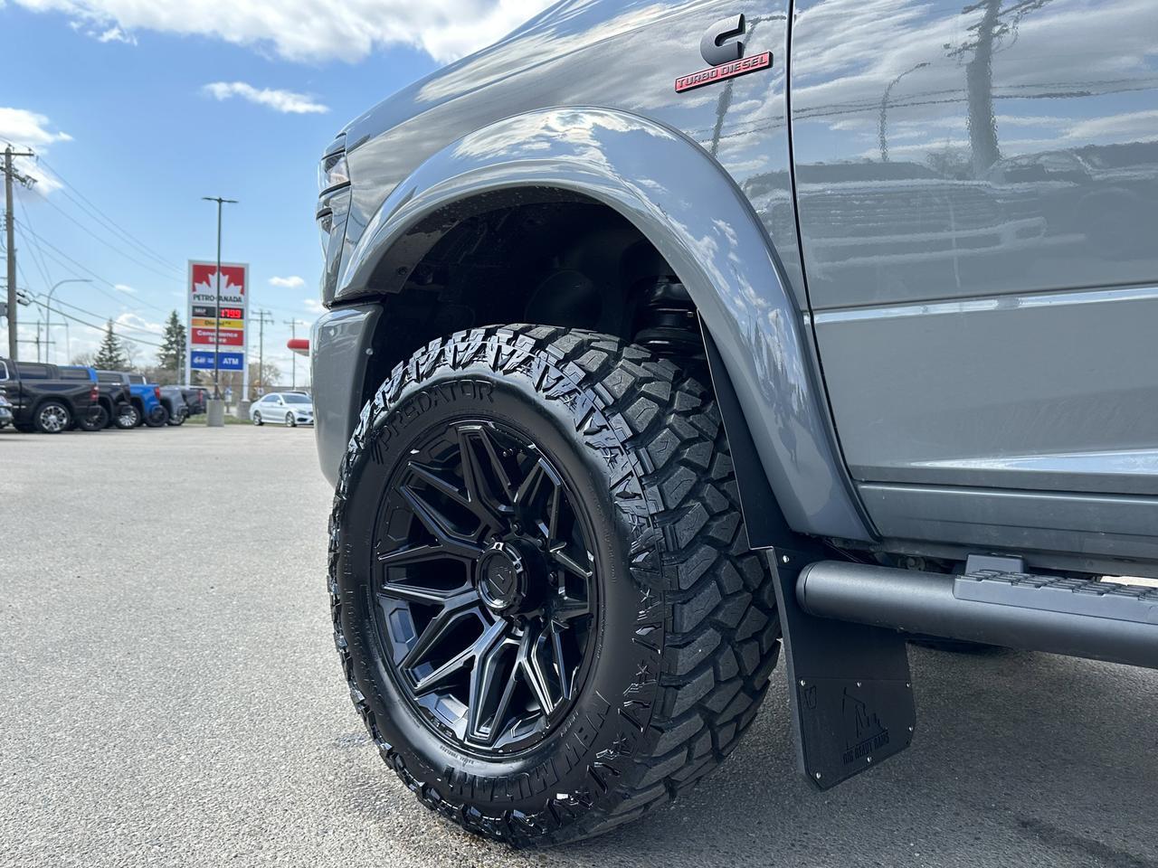 2026 Ram 2500 Black Express Crew Cab 4x4 | Rig Ready Ram | Level Kit | Fuel Wheels | Flares & Flaps | Side Steps Redwater AB