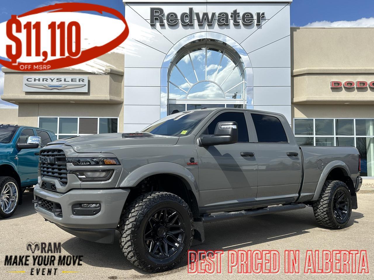 2026 Ram 2500 Black Express Crew Cab 4x4 | Rig Ready Ram | Level Kit | Fuel Wheels | Flares & Flaps | Side Steps