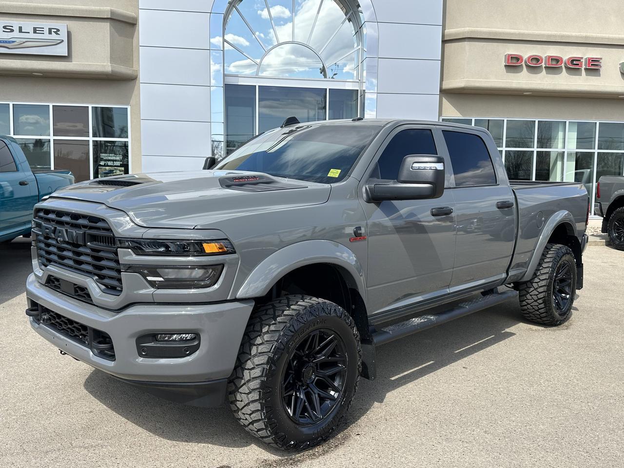 2026 Ram 2500 Black Express Crew Cab 4x4 | Rig Ready Ram | Level Kit | Fuel Wheels | Flares & Flaps | Side Steps Redwater AB