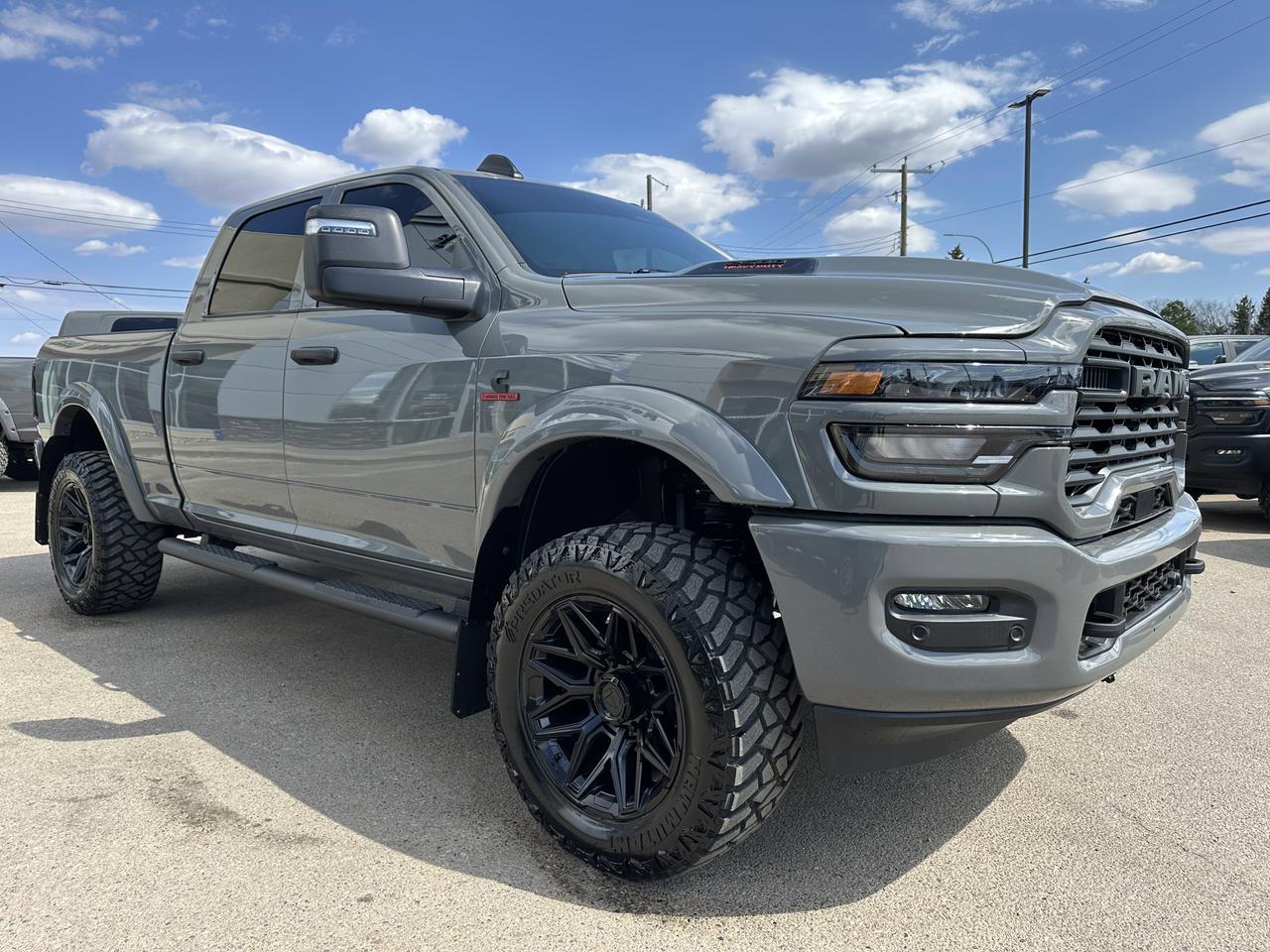 2026 Ram 2500 Black Express Crew Cab 4x4 | Rig Ready Ram | Level Kit | Fuel Wheels | Flares & Flaps | Side Steps Redwater AB