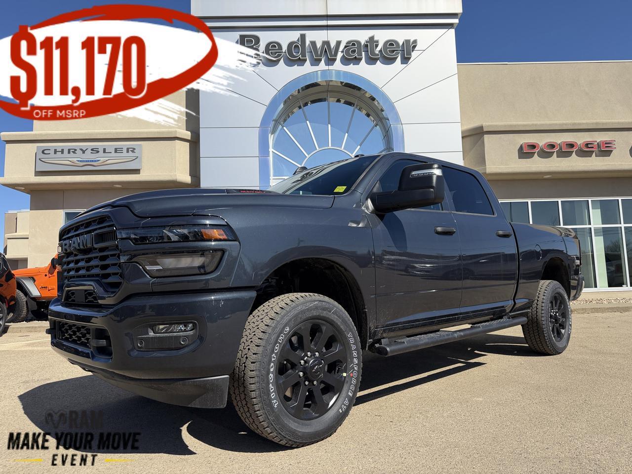 2026 Ram 2500 Black Express Crew Cab 4x4 | V8 HEMI | 12IN NAV | 20IN Black Wheels | Mopar Tubular Steps