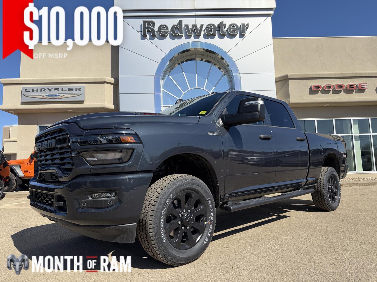 2026 Ram 2500 Black Express Crew Cab 4x4 | V8 HEMI | 12IN NAV | 20IN Black Wheels | Mopar Tubular Steps