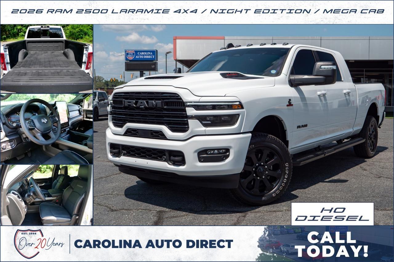 2026 Ram 2500 Laramie 4X4 / Night Edition / MEGA CAB / HO Diesel!
