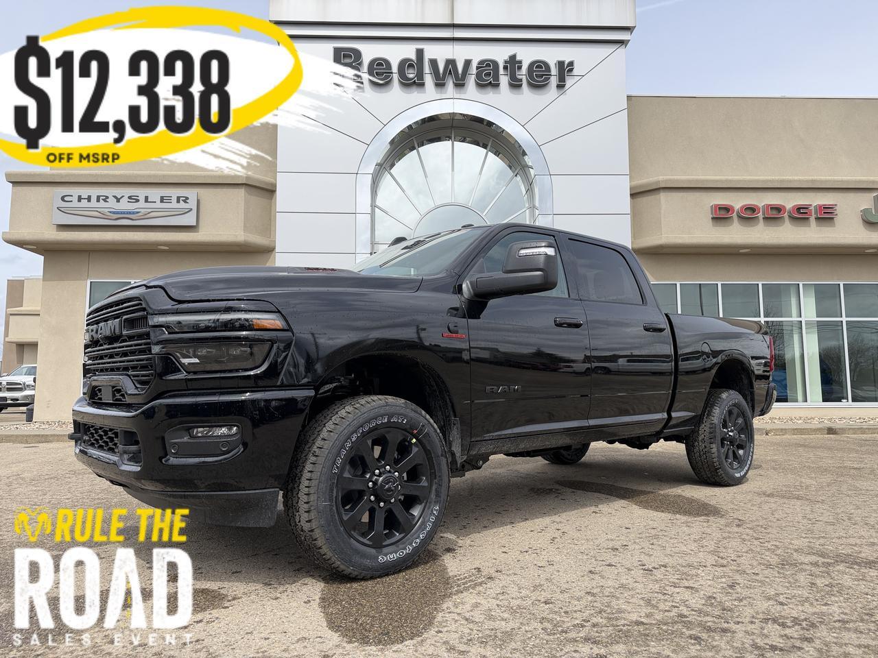2026 Ram 2500 Laramie Crew Cab 4x4 | Cummins Diesel | Night Edition | 12IN Display | NAV | Leather Heated Seats
