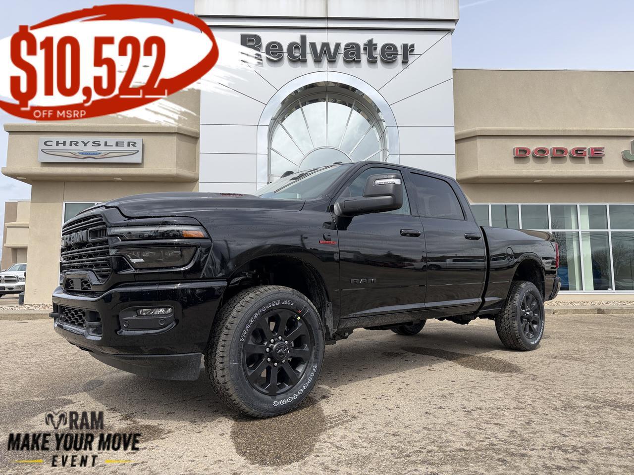 2026 Ram 2500 Laramie Crew Cab 4x4 | Cummins Diesel | Night Edition | 12IN Display | NAV | Leather Heated Seats
