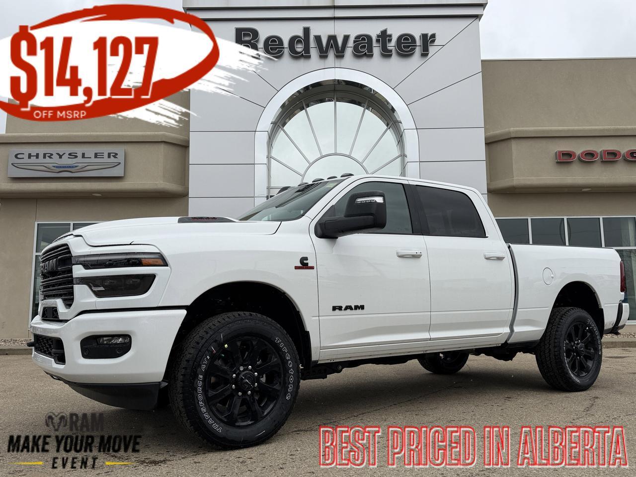 2026 Ram 2500 Laramie Crew Cab 4x4 | Night Edition | Cummins Diesel | Power Sunroof | NAV | Leather Heated Seats