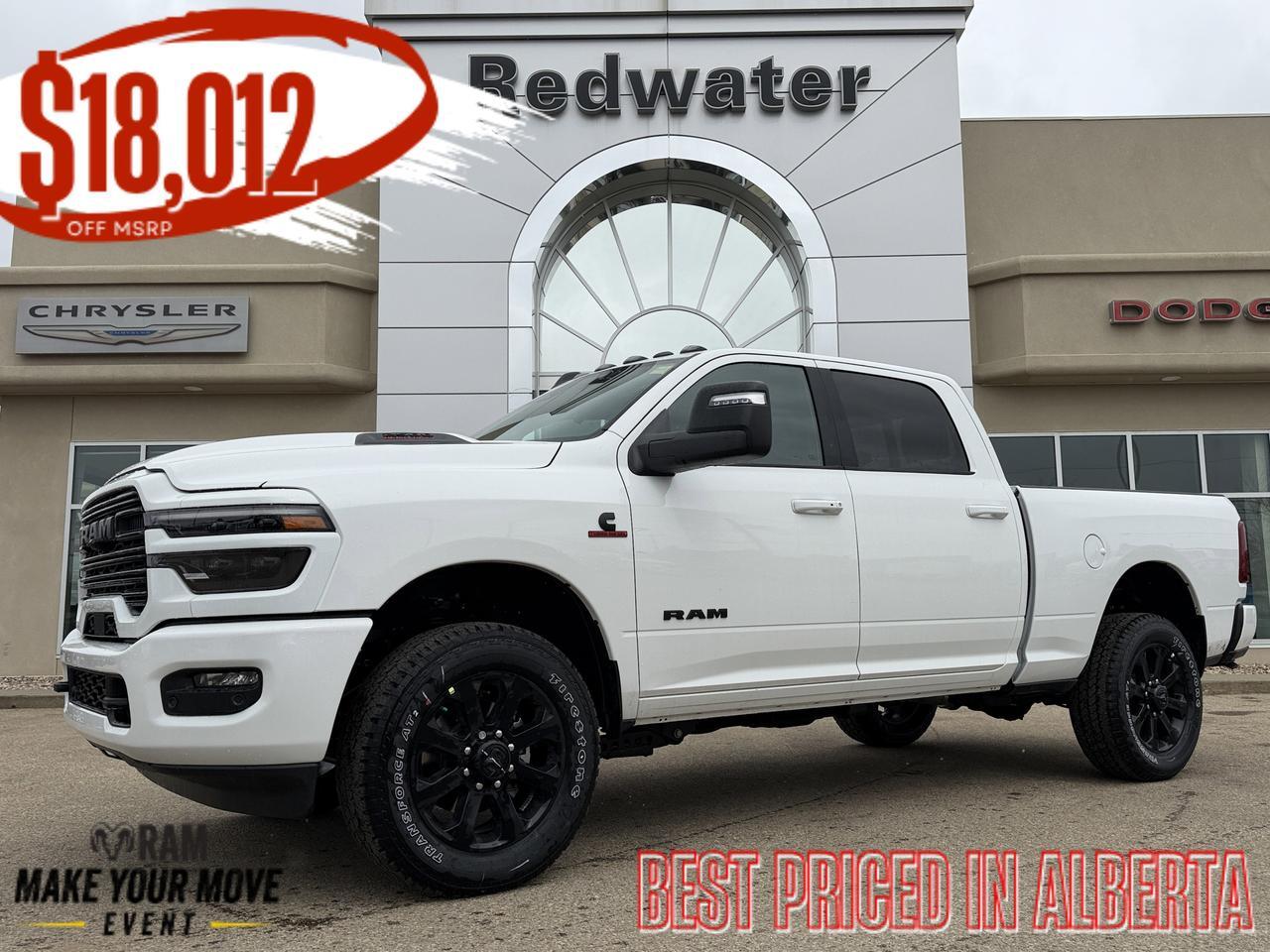 2026 Ram 2500 Laramie Crew Cab 4x4 | Night Edition | Cummins Diesel | Power Sunroof | NAV | Leather Heated Seats