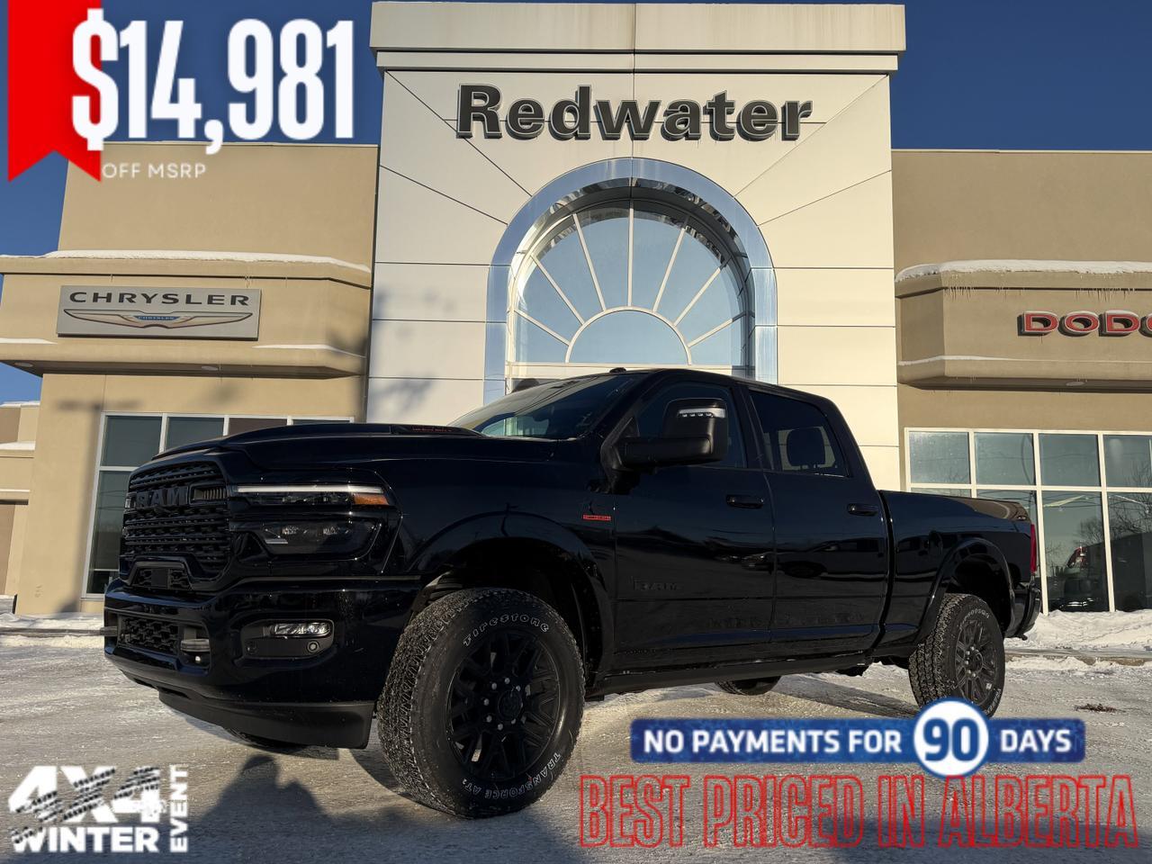 2026 Ram 2500 Limited 4x4 | Cummins Turbo Diesel | Leather Interior | Navigation | Heated Seats | Remote Start