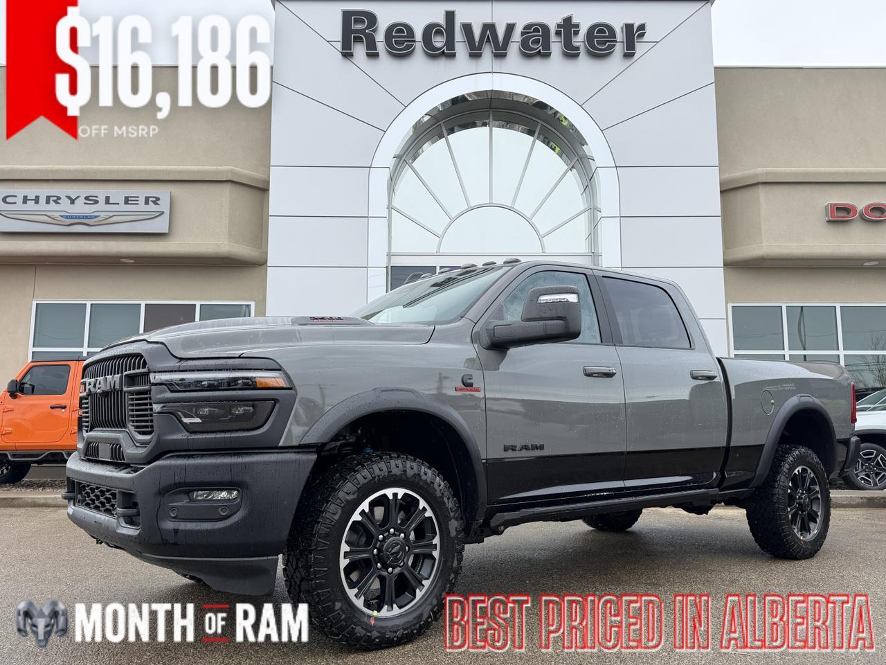 2026 Ram 2500 Rebel Crew Cab 4x4 | Cummins Diesel | Leather | Sunroof | NAV | Heated Vented Seats | 33IN AT Tires