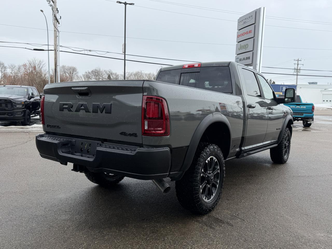 2026 Ram 2500 Rebel Crew Cab 4x4 | Cummins Diesel | Leather | Sunroof | NAV | Heated Vented Seats | 33IN AT Tires Redwater AB