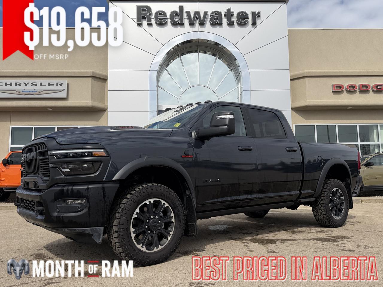 2026 Ram 2500 Rebel Crew Cab 4x4 | Forged Blue | Cummins | Leather | Sunroof | Heated Vented Seats