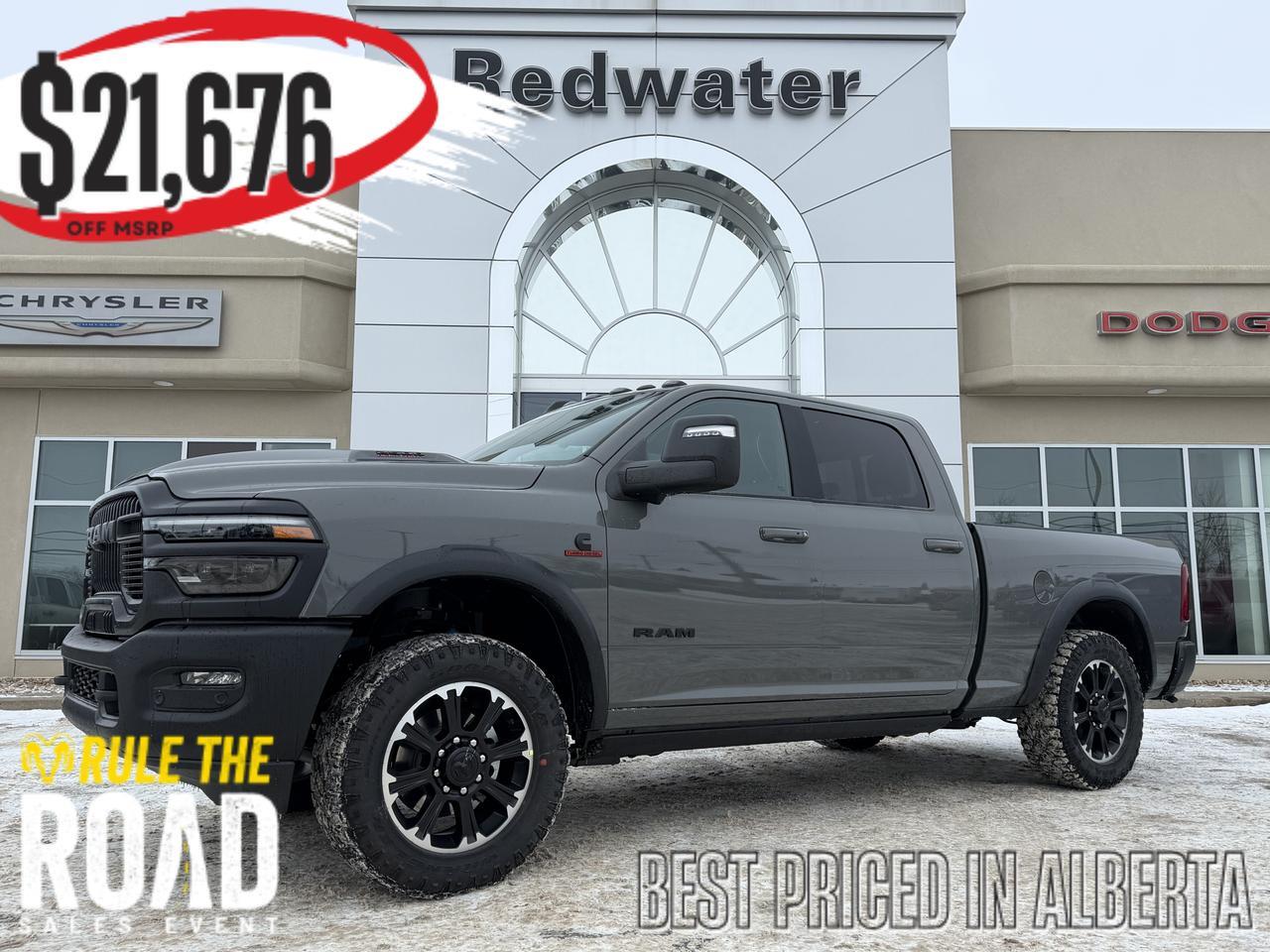2026 Ram 2500 Rebel Crew Cab 4x4 | Towing Tech Safety Groups | Sport Hood | 12IN Display | Digital Rearview Mirror