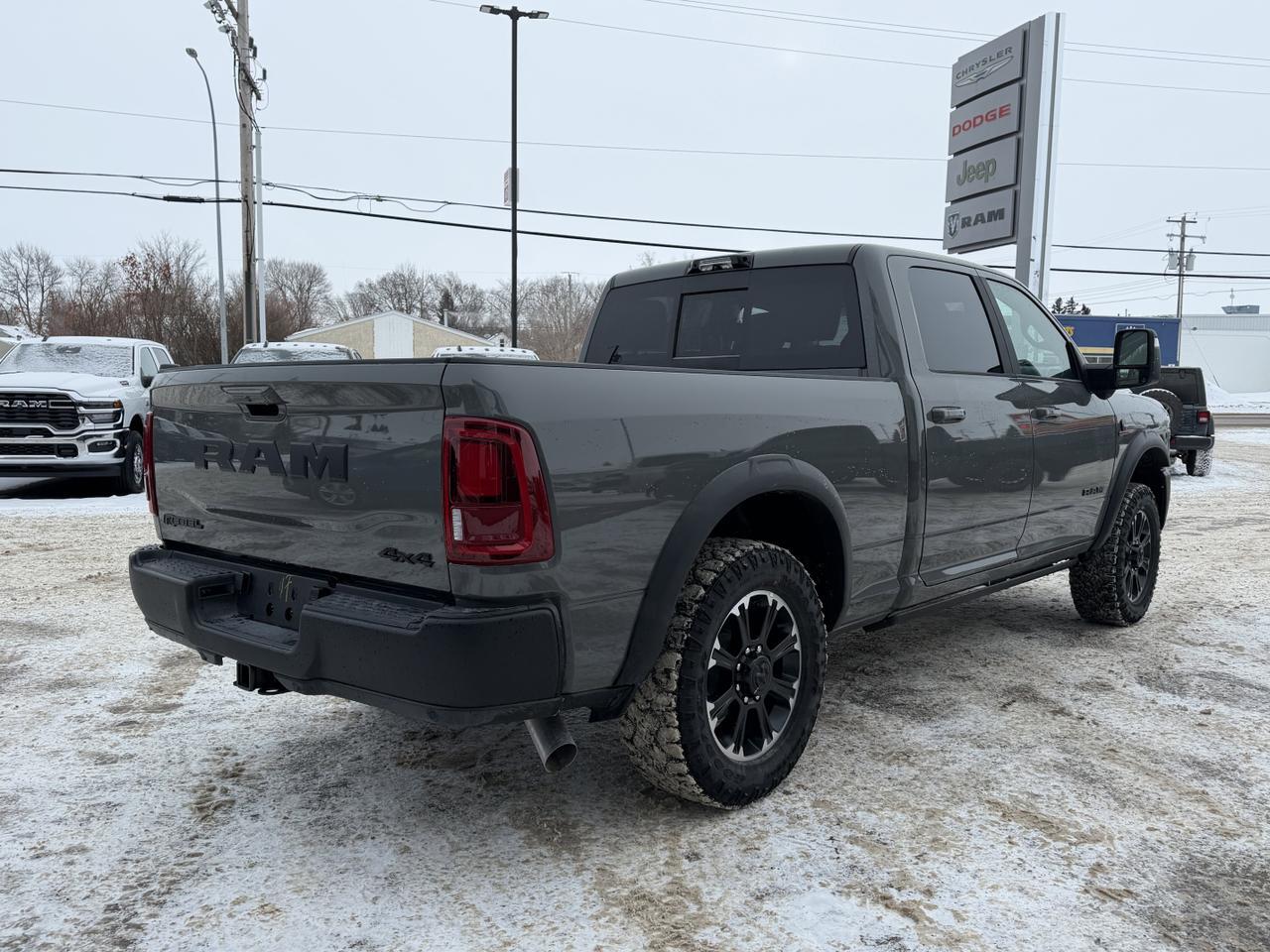 2026 Ram 2500 Rebel Crew Cab 4x4 | Towing Tech Safety Groups | Sport Hood | 12IN Display | Digital Rearview Mirror Redwater AB