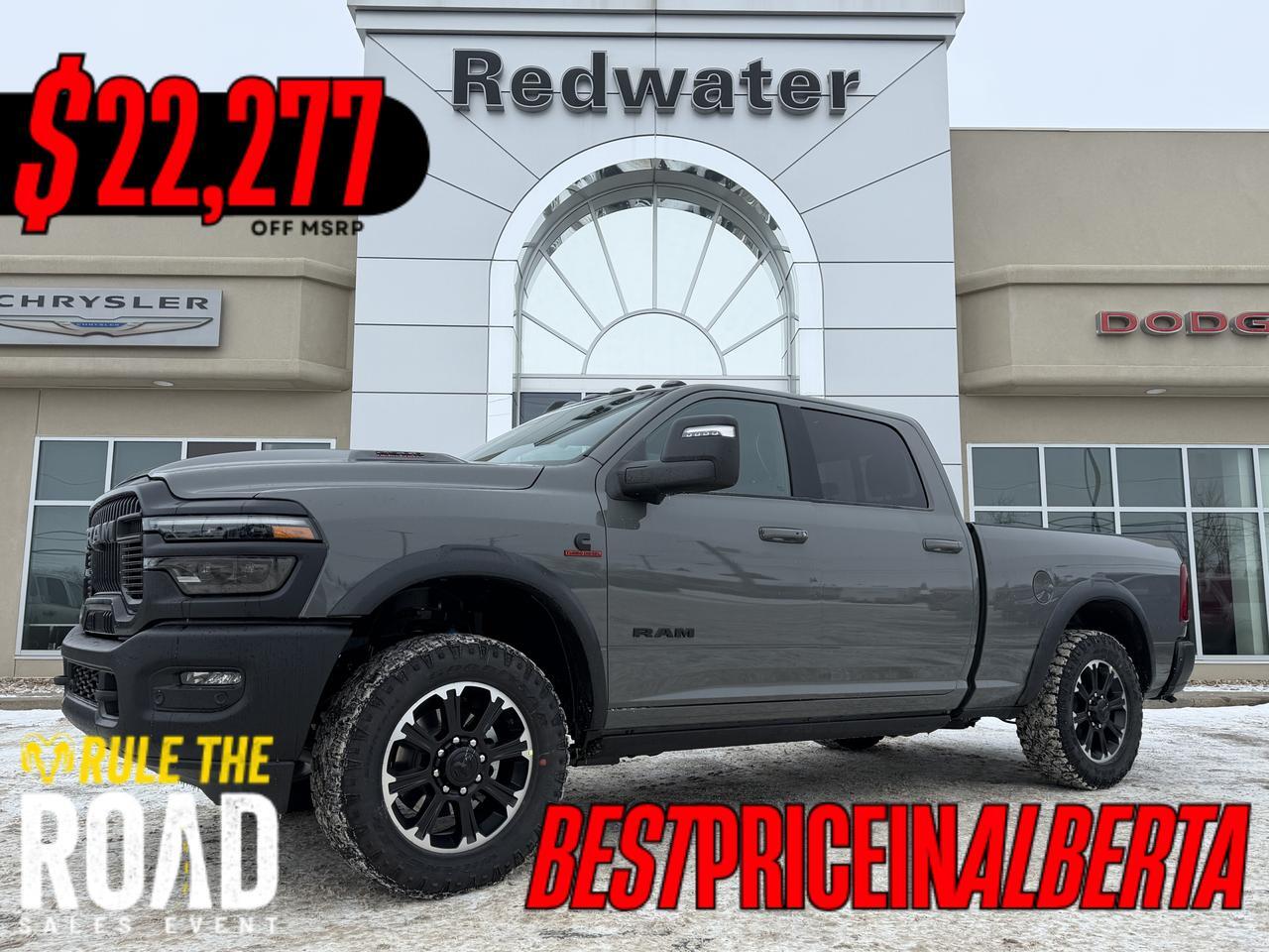 2026 Ram 2500 Rebel Crew Cab 4x4 | Towing Tech Safety Groups | Sport Hood | 12IN Display | Digital Rearview Mirror