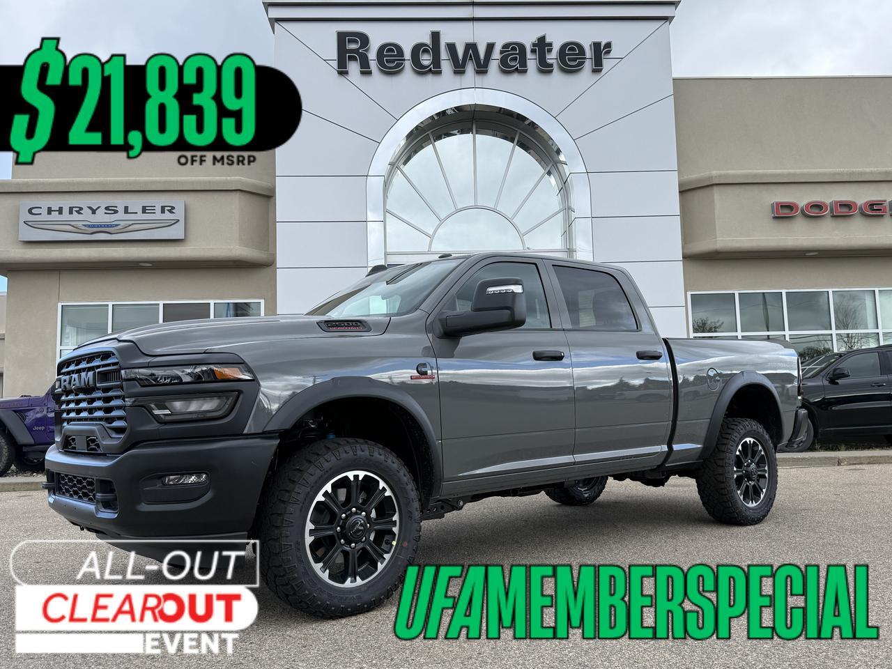 2026 Ram 2500 Warlock Crew Cab 4x4 | Cummins HO Turbo Diesel | Black Interior | 5th Wheel Prep | Backup Camera