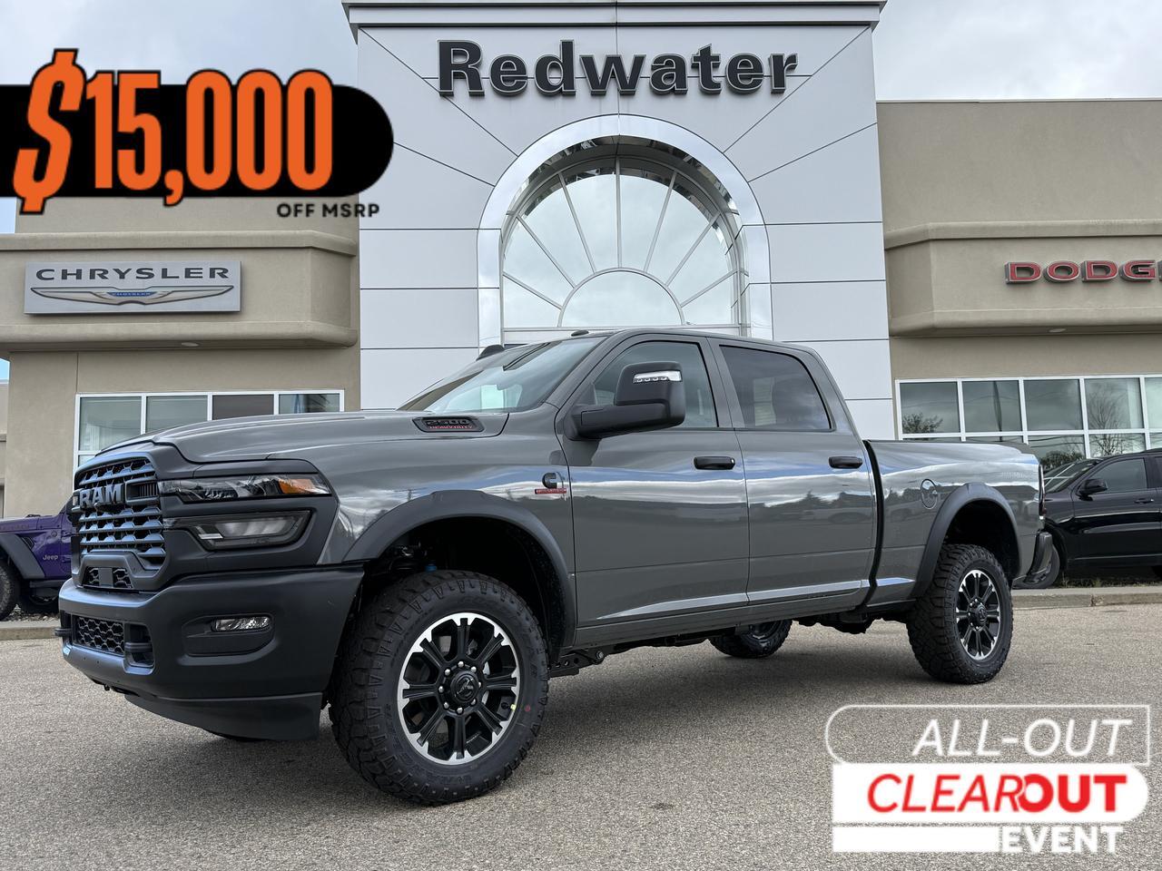 2026 Ram 2500 Warlock Crew Cab 4x4 | Cummins HO Turbo Diesel | Black Interior | 5th Wheel Prep | Backup Camera