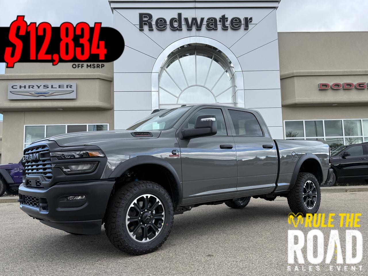 2026 Ram 2500 Warlock Crew Cab 4x4 | Cummins HO Turbo Diesel | Black Interior | 5th Wheel Prep | Backup Camera