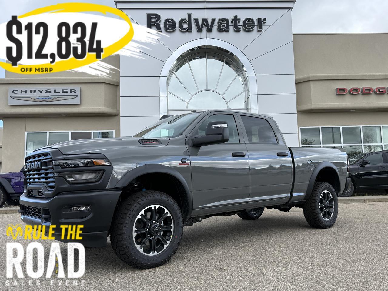 2026 Ram 2500 Warlock Crew Cab 4x4 | Cummins HO Turbo Diesel | Black Interior | 5th Wheel Prep | Backup Camera