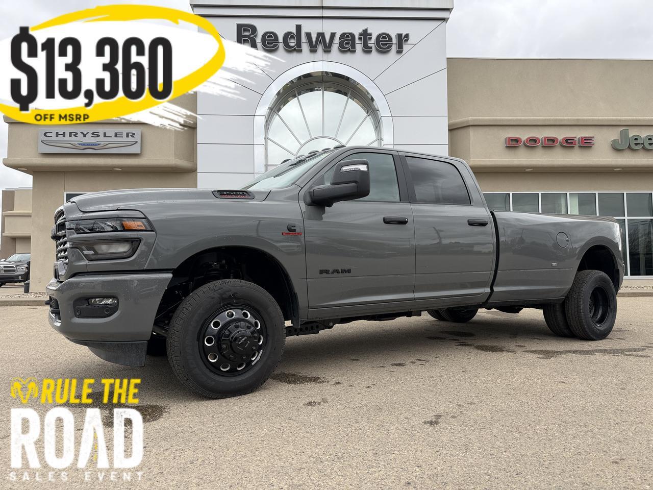 2026 Ram 3500 Big Horn Night Edition Crew Cab Dual Rear Wheels 4x4 | Cummins Diesel | 12IN Touchscreen | NAV