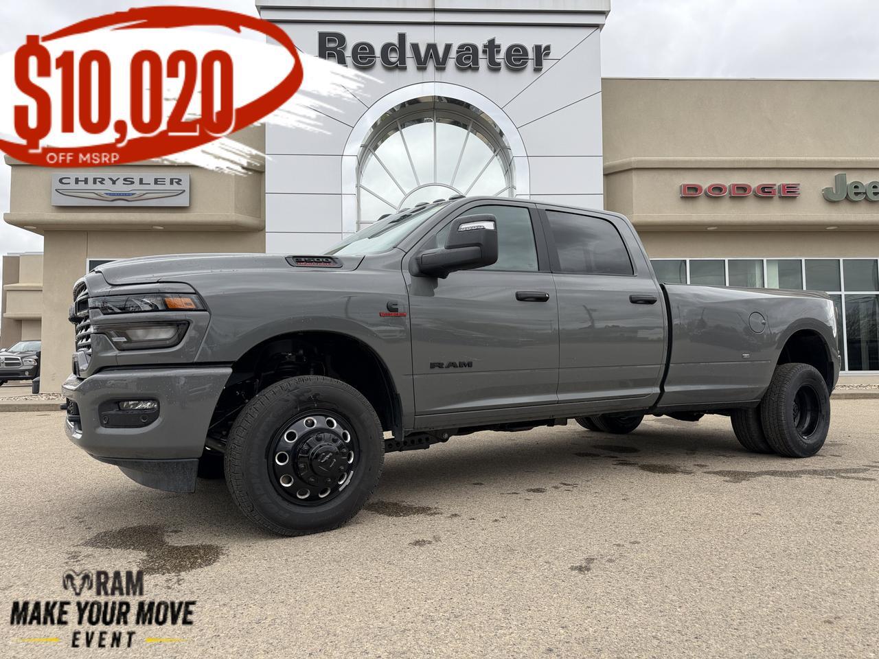 2026 Ram 3500 Big Horn Night Edition Crew Cab Dual Rear Wheels 4x4 | Cummins Diesel | 12IN Touchscreen | NAV