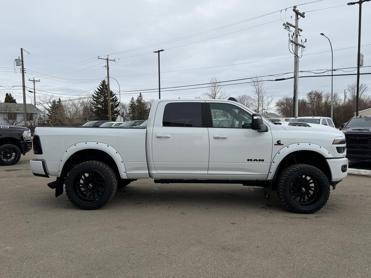 2026 Ram 3500 Laramie | Rig Ready Ram | KILO | 3IN Lift | 22IN Rims | 35IN Tires | Loaded Night Edition Redwater AB
