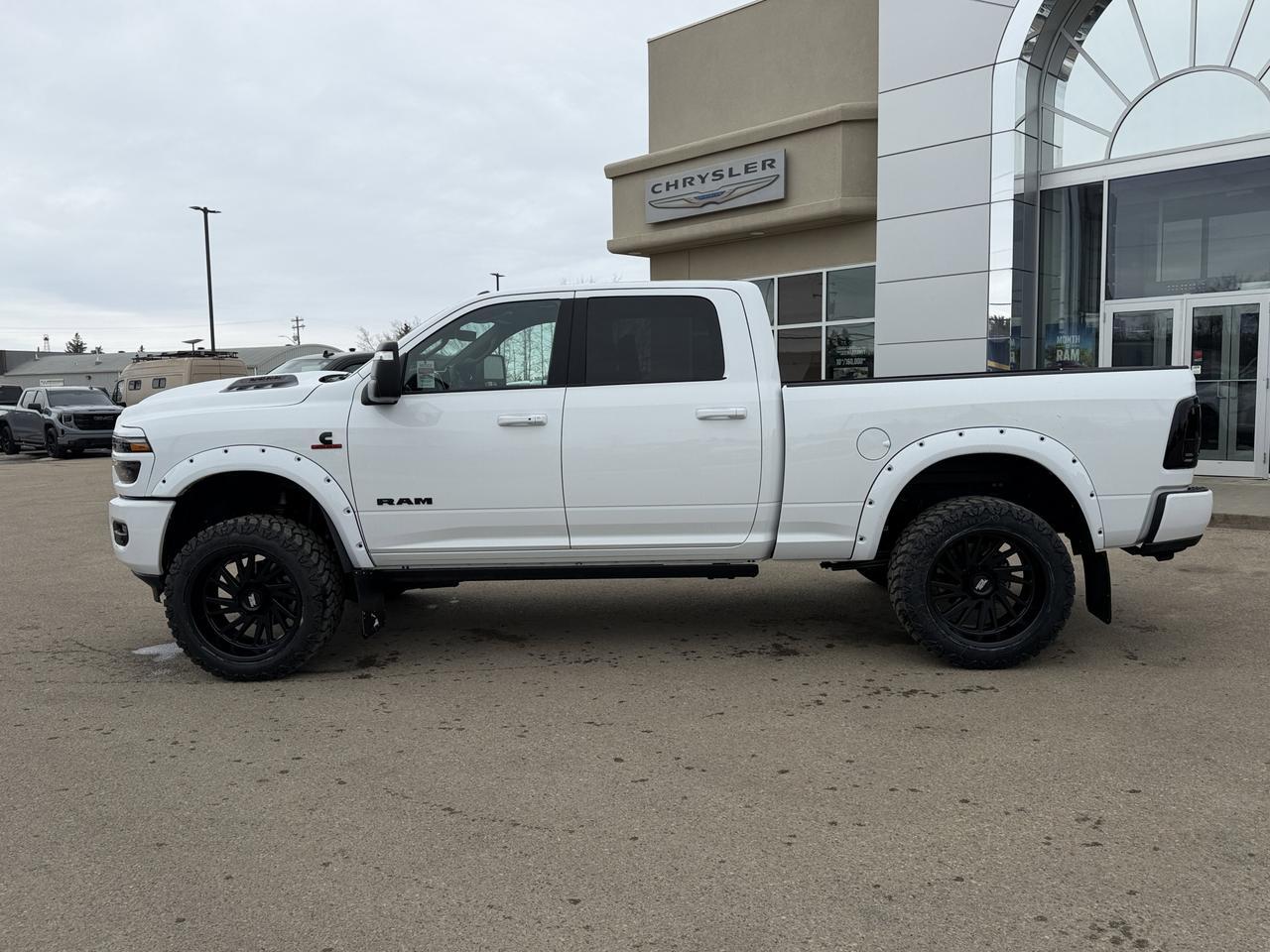 2026 Ram 3500 Laramie | Rig Ready Ram | KILO | 3IN Lift | 22IN Rims | 35IN Tires | Loaded Night Edition Redwater AB