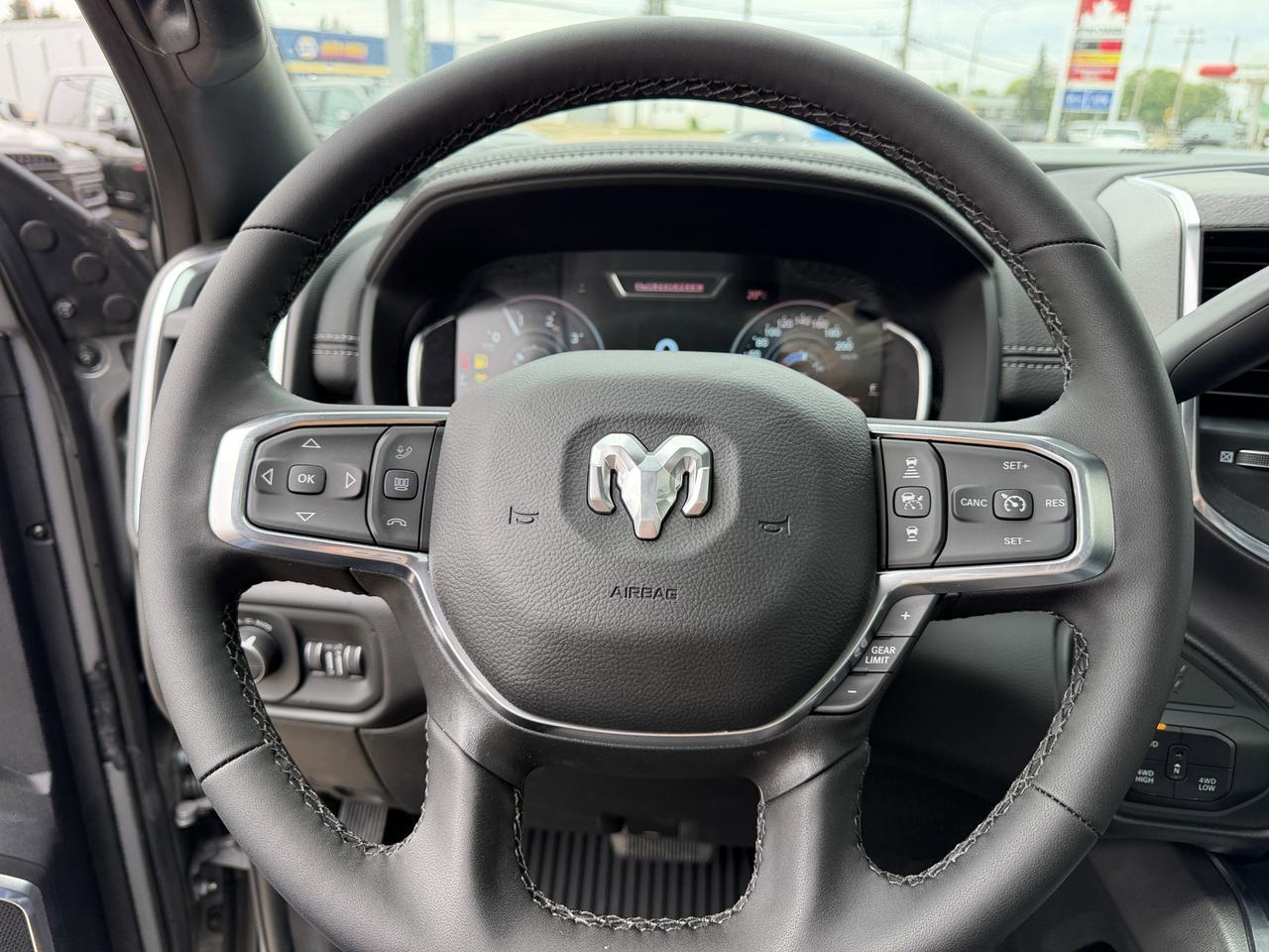 2026 Ram 3500 Laramie Crew Cab 4x4 | Black Leather Heated Vented Seats | Dual Charging | 5th Wheel Towing Redwater AB