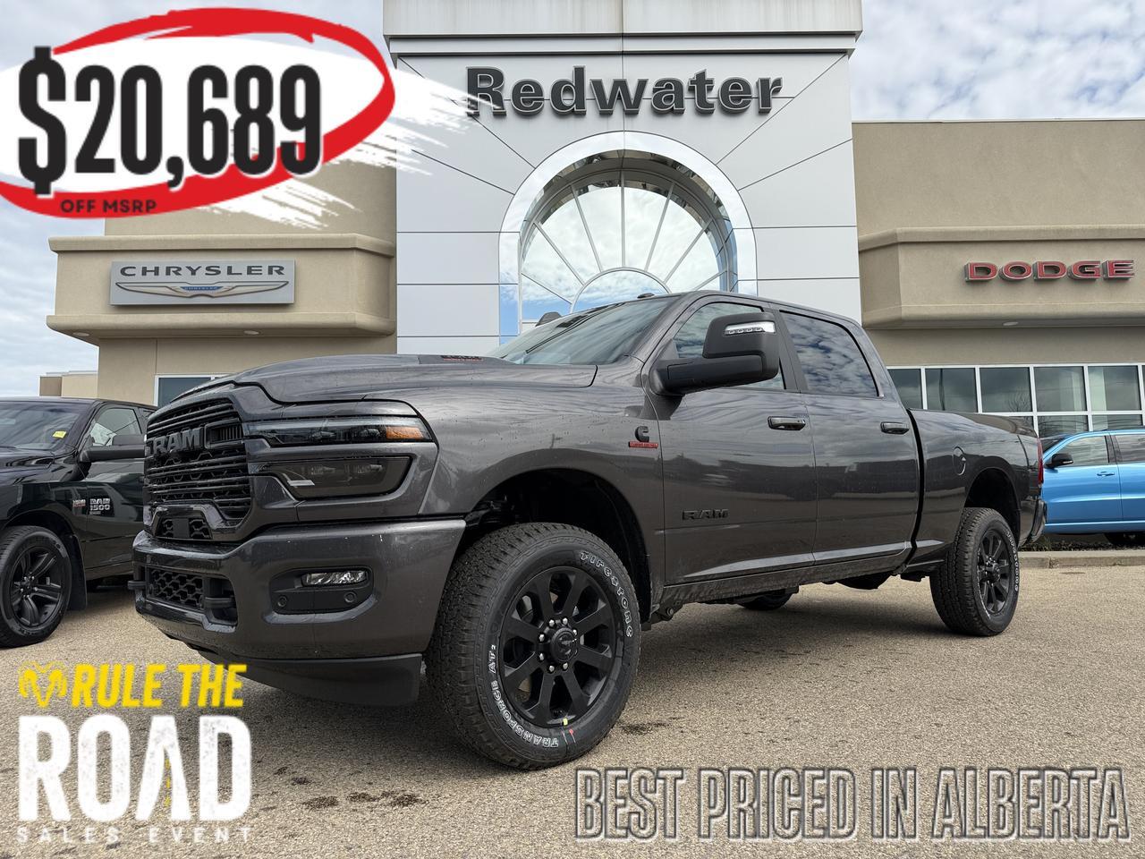 2026 Ram 3500 Laramie Crew Cab 4x4 | Cummins Diesel | Black Leather | Heated Vented Seats | 5th Wheel Prep