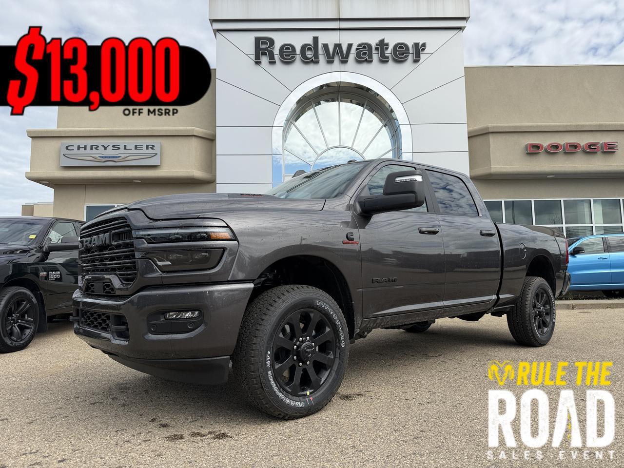 2026 Ram 3500 Laramie Crew Cab 4x4 | Cummins Diesel | Black Leather | Heated Vented Seats | 5th Wheel Prep