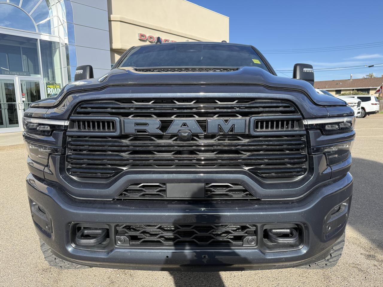 2026 Ram 3500 Laramie Crew Cab 4x4 | Cummins Diesel | Forged Blue | Black Leather | Sunroof | NAV | 12IN Display Redwater AB