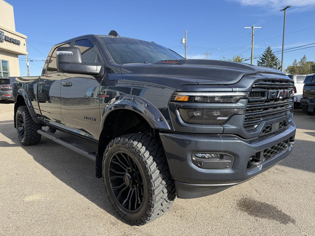 2026 Ram 3500 Laramie Crew Cab 4x4 | Cummins Diesel | Forged Blue | Black Leather | Sunroof | NAV | 12IN Display Redwater AB