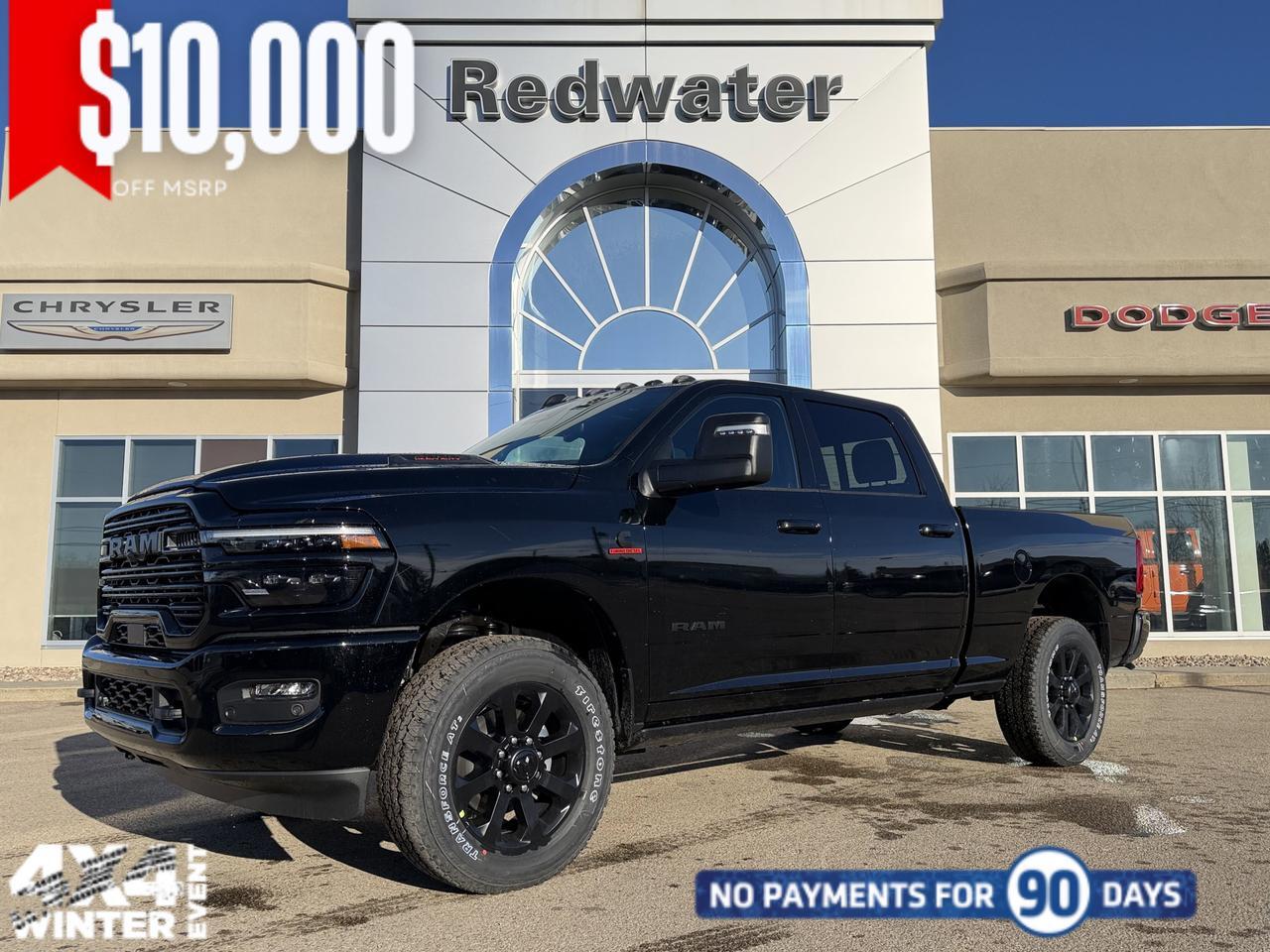 2026 Ram 3500 Laramie Crew Cab 4x4 | Cummins Diesel | Leather | 12IN Display | NAV | Sunroof | Heated Vented Seats Redwater AB