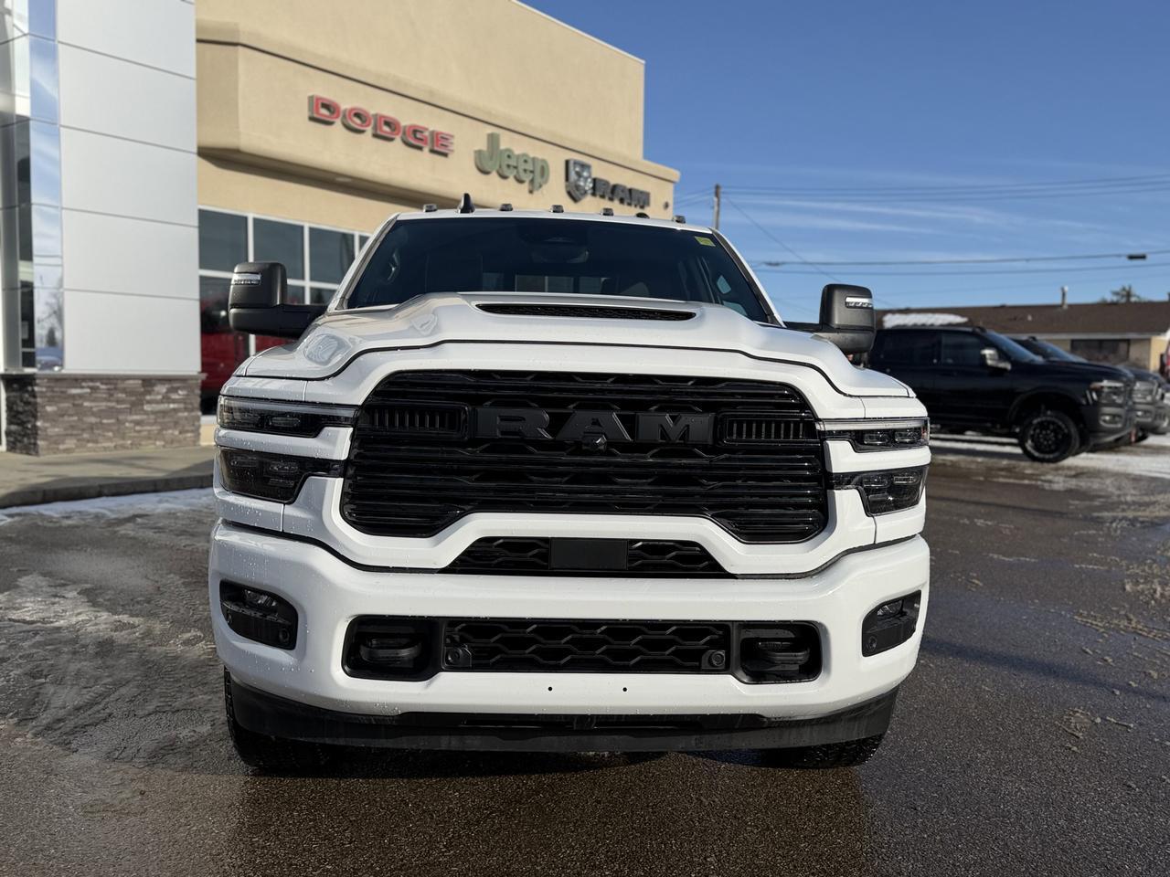2026 Ram 3500 Laramie Crew Cab 4x4 | Cummins Turbo Diesel | Bright White | NAV | Heated Seats | Backup Camera Redwater AB