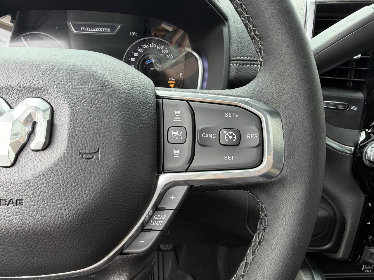2026 Ram 3500 Laramie Crew Cab 4x4 | Rig Ready Ram | Black Leather Heated Vented Seats | Dual Charging | 5th Wheel Redwater AB