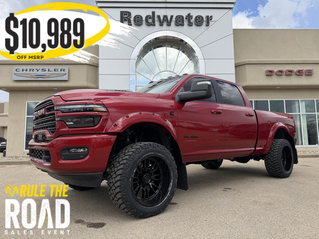 2026 Ram 3500 Laramie  Crew Cab 4x4 | Rig Ready Ram | Cummins Diesel | Leather Heated Vented Seats | Sunroof